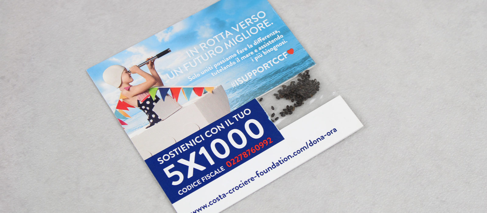 Case study: cartoncino con semi