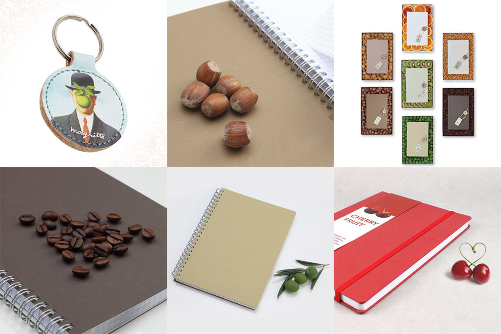 Oggetti realizzati da scarti alimentari